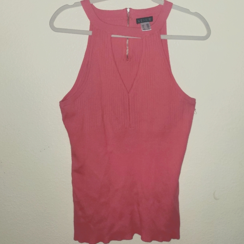 VENUS Summer Halter Top. Coral size XL